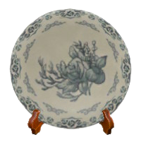 The Monochrome Floral Design version of Decorative Plate