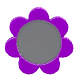 The Purple version of Flower Tabletop Mirror