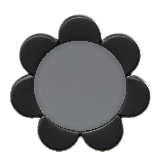 The Black version of Flower Tabletop Mirror