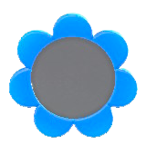 The Blue version of Flower Tabletop Mirror