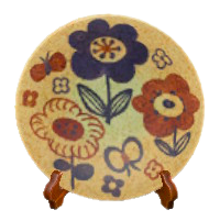 The Sepia Floral Design version of Decorative Plate