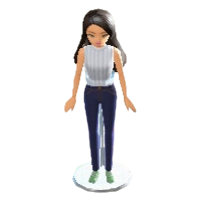 The Long Black version of Dress-Up Doll