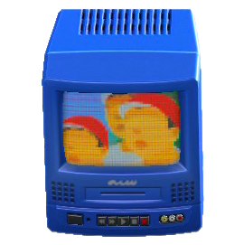 The Blue version of TV with VCR