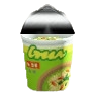 The Green Curry version of Instant Noodles