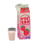 The Strawberry-Flavored Milk version of Carton Beverage