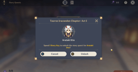 Genshin - Arataki Itto Story Quest - Unlock with Story Key
