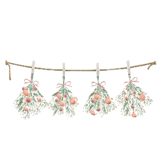 The Pink version of Dried-Flower Garland