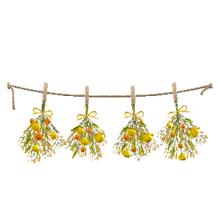The Yellow version of Dried-Flower Garland