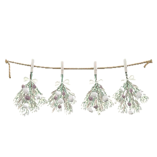 The White version of Dried-Flower Garland