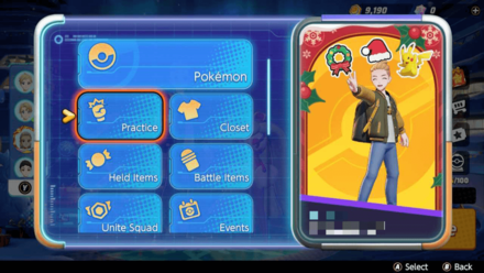 Pokemon UNITE - How to Access Tutorial Missions - Select Practice