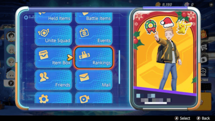Pokemon UNITE How to Check Leaderboard - Select Rankings