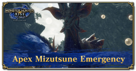 Monster Hunter Rise (MH Rise) - Apex Mizutsune Emergency Quest Banner