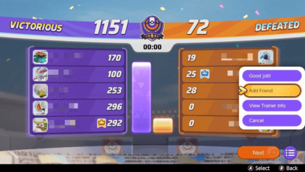 Pokemon UNITE - Send Friend Request After a Match (Switch)