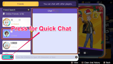 Pokemon UNITE - How to Chat Privately - Quick Chat