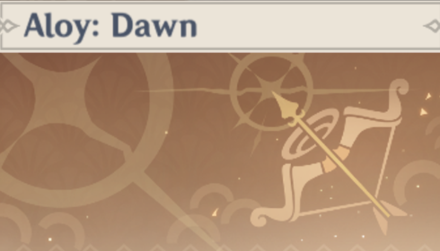 Genshin - Aloy: Dawn Namecard Showcase
