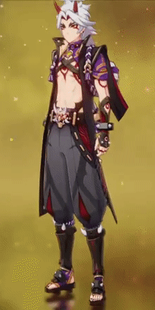 Genshin - Rotating Eccentric Oni Outfit Showcase