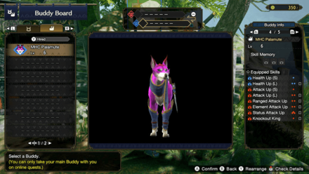 MH Rise - MHC Palamute Equipped Skils