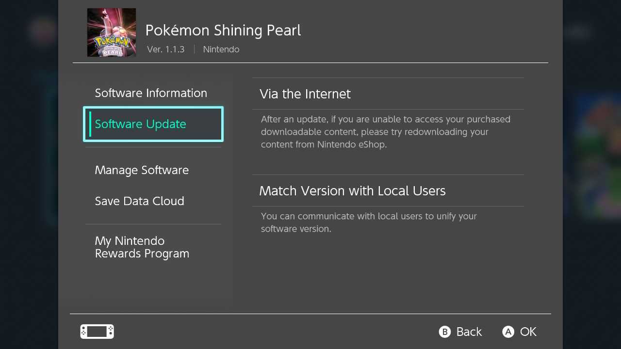Pokemon BDSP Ver 1.1.3 Update