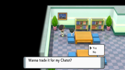 Pokemon BDSP Chatot Trade Eterna City