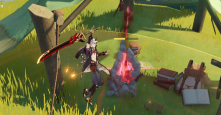 Genshin - Energy Fruition - Destroy Mutation Stones with Claymore Characters