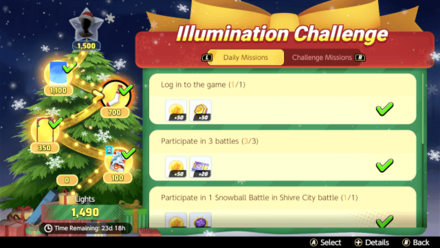 Pokemon UNITE - Event Illumination Challenge Screen