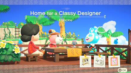 Francine Theme Name and Required Furniture