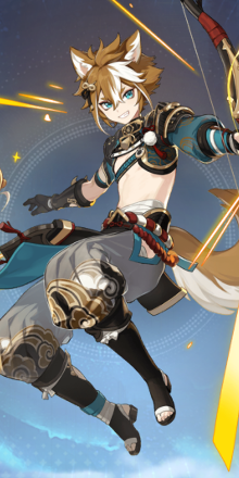 Genshin - Panoply of a Hundred Hunts Outfit Showcase