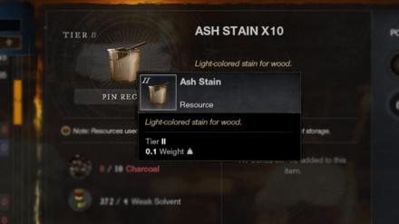 New World - Craft Ash Stains