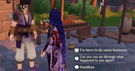 Genshin Impact - Talk to Liben the Traveling Merchant