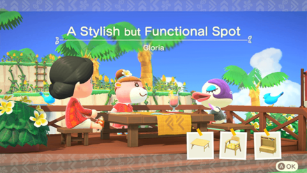 Gloria Theme Name and Required Furniture