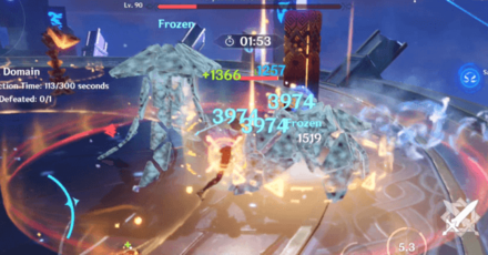 Genshin - Deceitful Domain Whirling Judgement - Freeze Ruin Sentinels