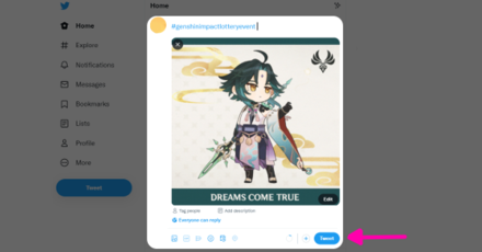 Genshin - Take a Screenshot and Post It