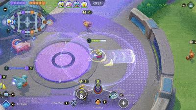 Pokemon UNITE - Tsareena Using Rapid Spin on Lillipup