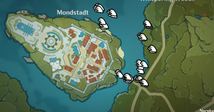 Genshin - Fowl - Recommended Farming Areas - Mondstadt City