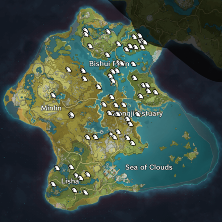 Genshin - Sunsettia Locations in Liyue