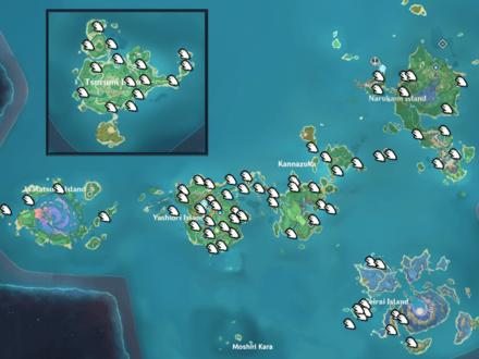 Genshin - Mint - Inazuma Locations