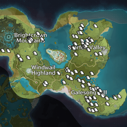 Genshin - Raw Meat Locations in Mondstadt