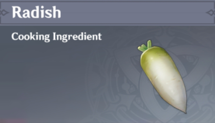Genshin Impact - How to Get Radish and Effects