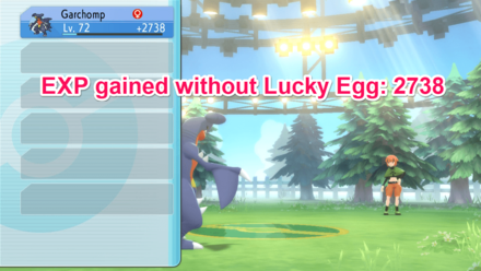 EXP Gain without Lucky Egg