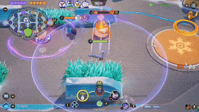 Pokemon UNITE - Dragonite Using Dragon Breath on Snorlax