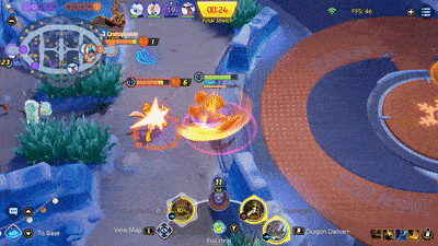 Pokemon UNITE - Dragonite Defeating Talonflame and Lucario During Outrage