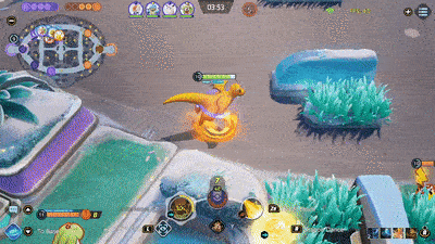 Pokemon UNITE - Dragonite Defeating Pikachu Using Hyper Beam