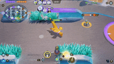 Pokemon UNITE - Dragonite Using Hyper Beam on Machamp