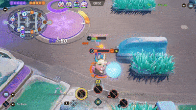 Pokemon UNITE - Dragonite Attacking Wigglytuff with Dragon Dance Buff