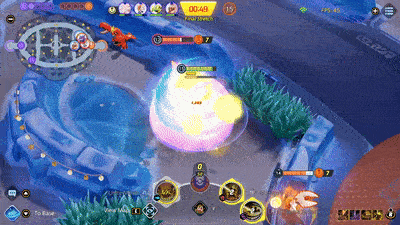 Pokemon UNITE - Dragonite Using Extreme Speed on Gengar