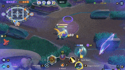 Pokemon UNITE - Dragonite Using Draco Impact from Afar