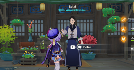 Genshin - Buy Apples from Bolai in Liyue Harbor