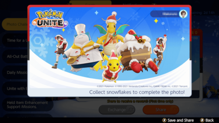 Pokemon UNITE - Share Completed Photo Challenge