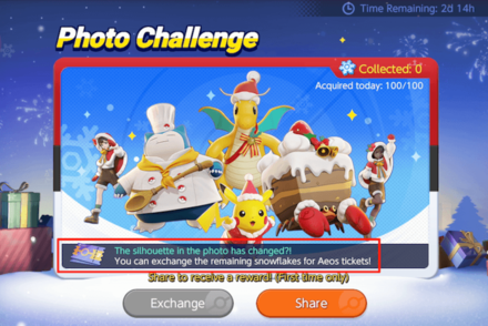 Pokemon UNITE - Exchange Snowflakes for Aeos Tickets