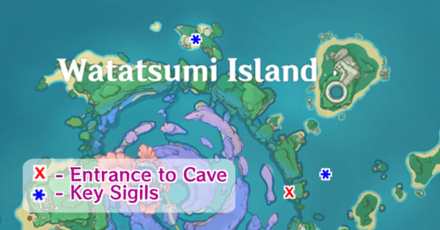 Genshin - Key Sigil Locations in The Still Water